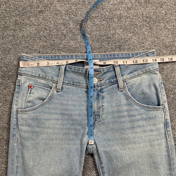 Hudson Jeans Womens 25 Light Denim Collin Crop Straight Cuffed Hem Flap Pocket - Picture 7 of 15